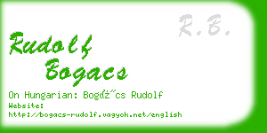 rudolf bogacs business card